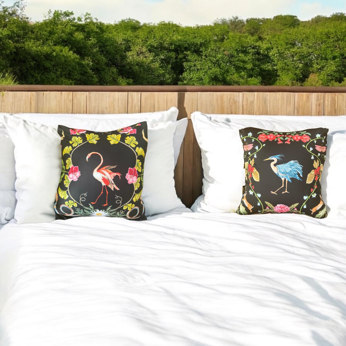 Moonlit Harmony Cushion Cover - (16 x 16 inches)