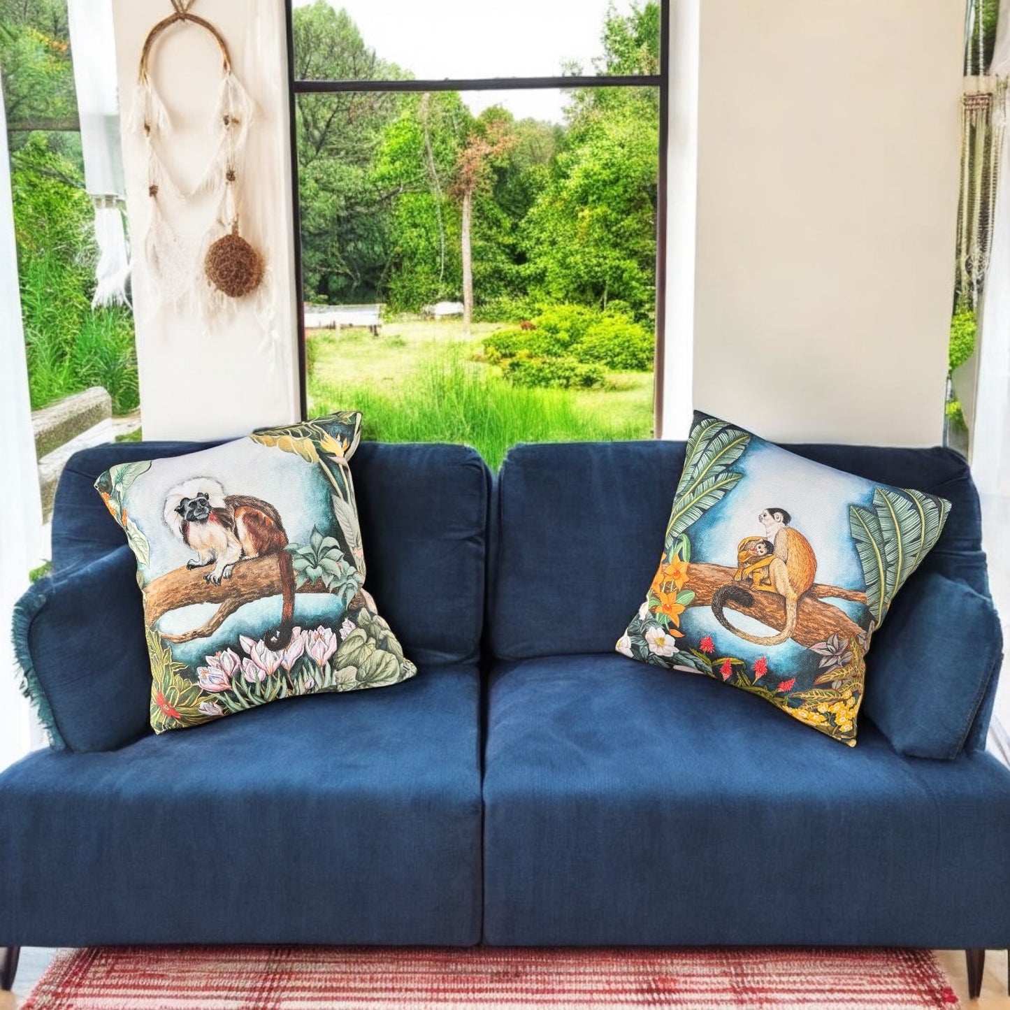 Tropical Monkey Cushion Cover - (16 x 16 inch)